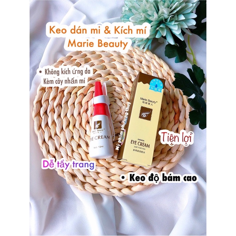 Keo dán mi, kích mí Marie Beauty EYE CREAM 2 in 1  Có 2 công dụng nhaa
