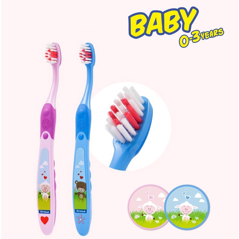 Bàn Chải Đánh Răng Trẻ Em Trisa Baby Dành Cho Bé 0 - 3 Tuổi Bảo Vệ Nướu Răng