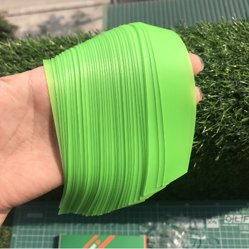 Combo 40 sợi chun AE xanh xuyên thấu lực siêu tốt các kích thước tặng kèm da và dây buộc