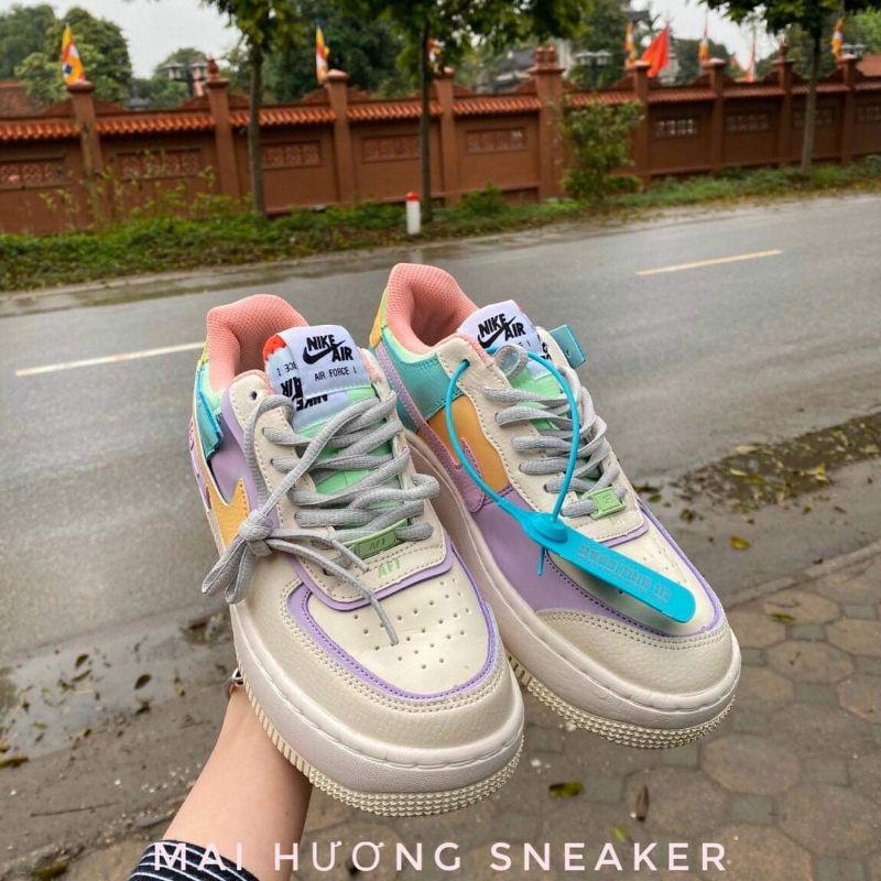 -Giày thể thao nam nữ sneaker -Giày nike cầu vồng-af1 7 màu hàng 11 full box