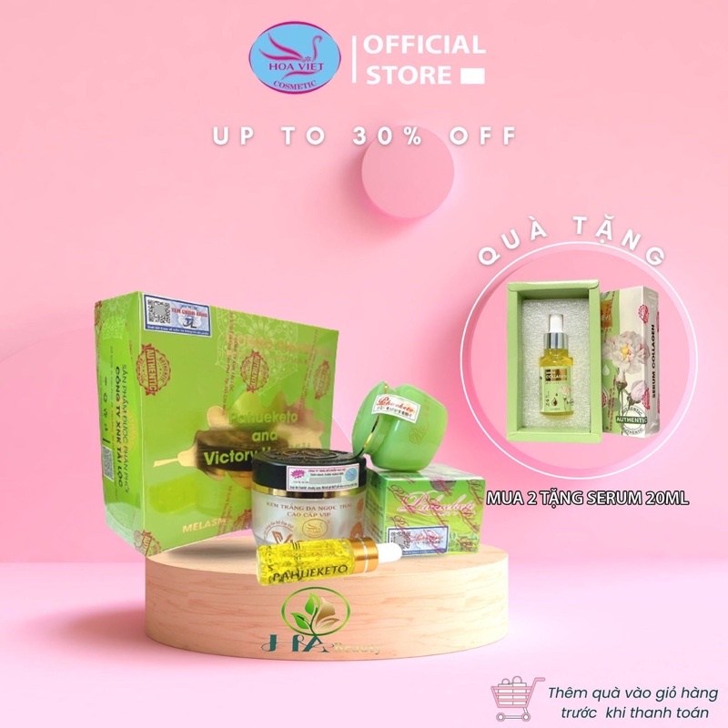 Bộ combo kem nám tàn nhanh hoa việt pahueketo
