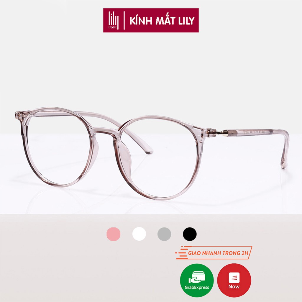 Gọng kính mắt tròn nam nữ Lilyeyewear chất liệu nhựa dẻo thanh mảnh nhẹ nhàng 513