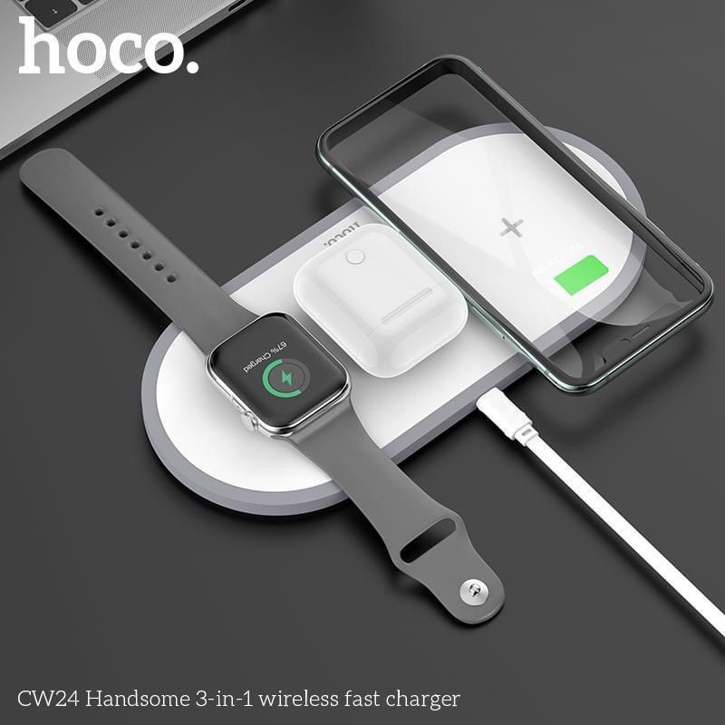 Sạc không dây 3in1 của cw24 hoco bảo hành 1 đổi 1 trong 3 tháng