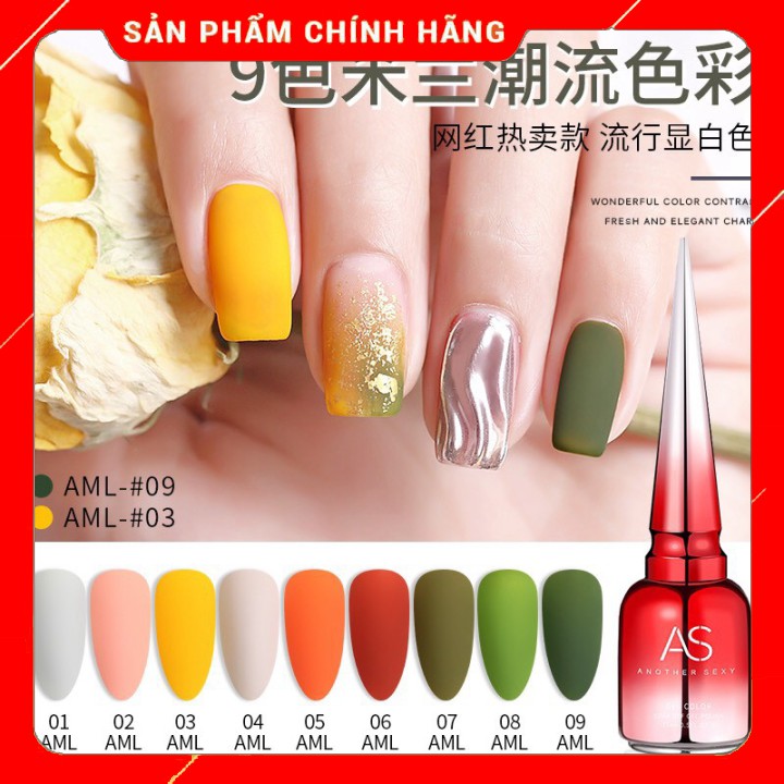 ( giá sỉ ) Sơn Gel AS chai đỏ mẫu mới Mã AML ( Cam Kết Chính Hãng _ chọn màu tự do hơn 2000 màu) ( Rẻ vô địch )