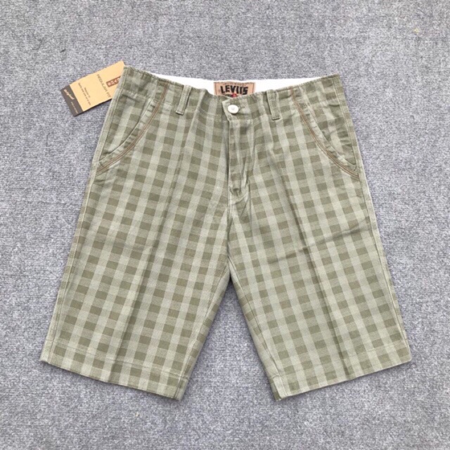 Quần short kaki sọc lửng nam