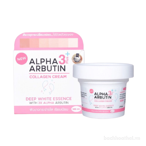 Kem dưỡng thể trắŉg da Alpha Arbutin 3+Plus collągen Cream Thái Lan