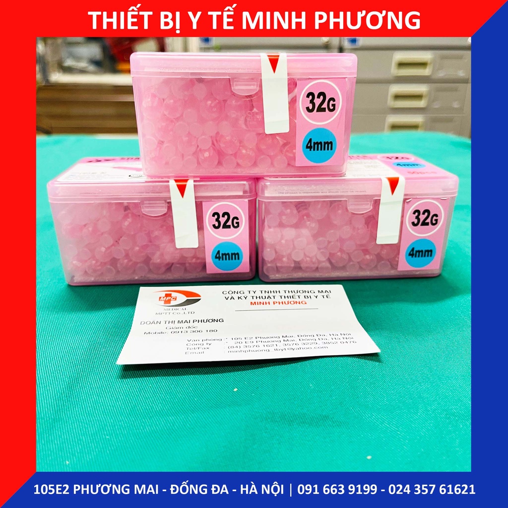 Đầu kim tiêm dưỡng chất 32G, 34G hộp 50 chiếc