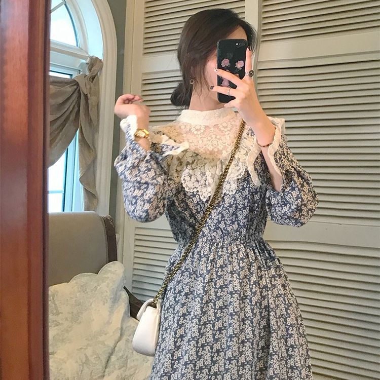 Đầm Tay Dài Phối Ren Hoa Thiết Kế Thanh Lịch Cho Nữ | BigBuy360 - bigbuy360.vn