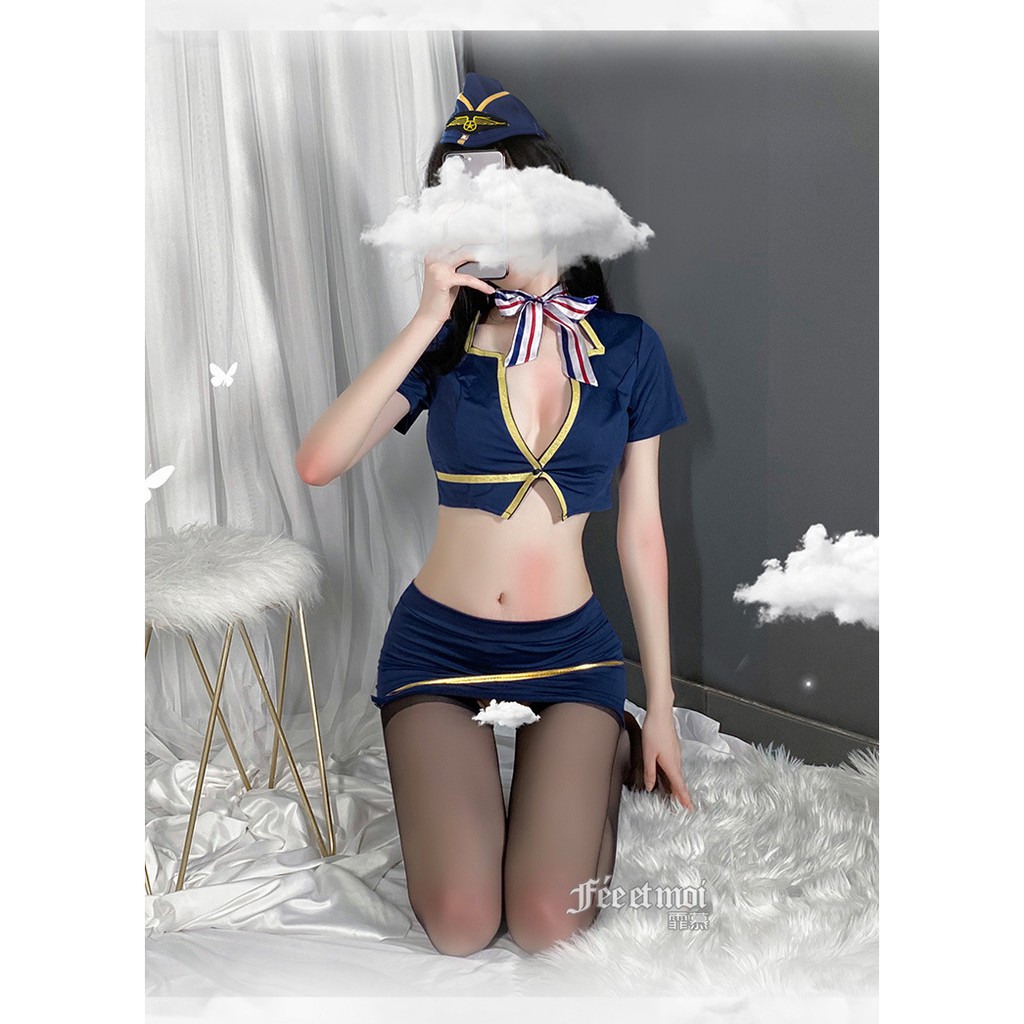 Váy ngủ Cosplay 💝 Free ship 💝 đồ ngủ tiếp viên Police sexy quyến rũ | BigBuy360 - bigbuy360.vn