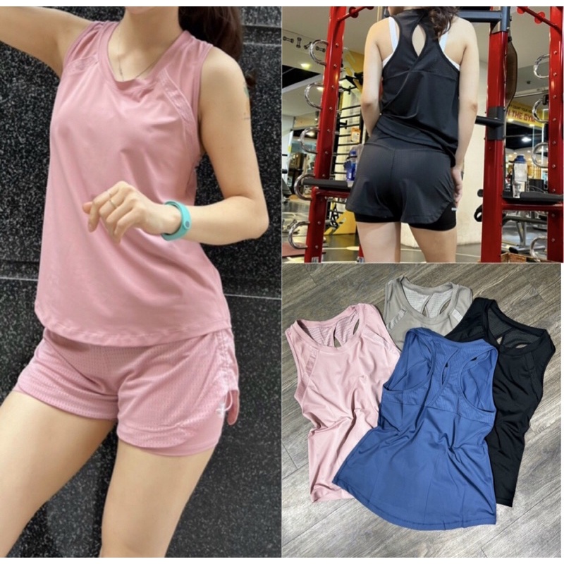 Áo tanktop tập gym,yoga, aerobic nữ siêu dễ thương
