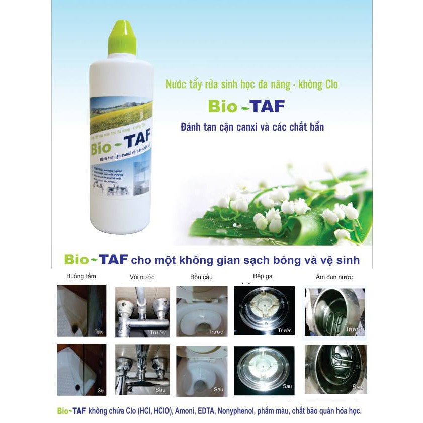 Nước tẩy rửa sinh học đa năng (không CLO) Bio-Taf