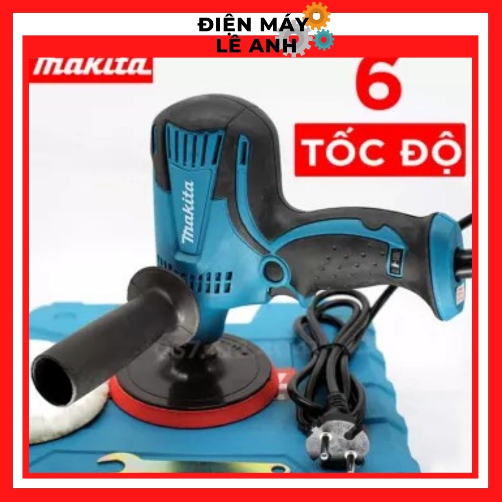 Máy chà nhám đánh bóng tròn Makita GV6010 mini total rung cầm tay dùng cho ô tô, xe máy