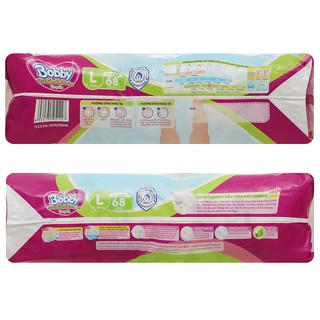 Tã Quần Bobby Siêu Thấm Khô Thoáng Size L68 (Lớp thấm mồ hôi lưng, cho bé 9-13kg)