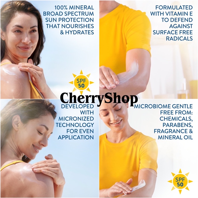 Kem chống nắng dành cho face và body Cetaphil Sheer Mineral Face Liquid Sunscreen SPF 50