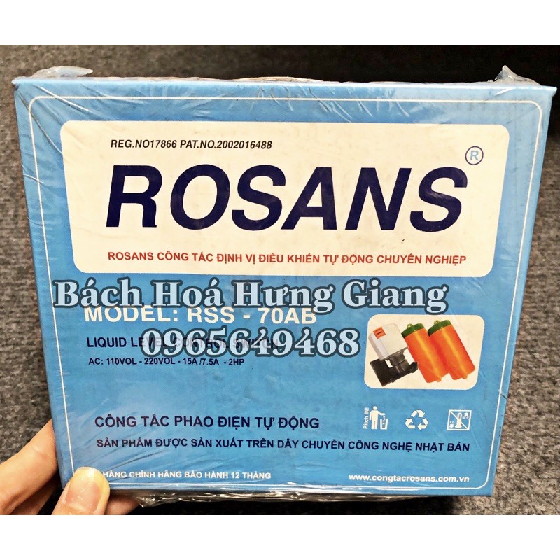 [BH 12 Tháng] Công Tắc Phao Điện Tự Động ROSANS Chính Hãng Tự Bật, Tự Ngắt Nước