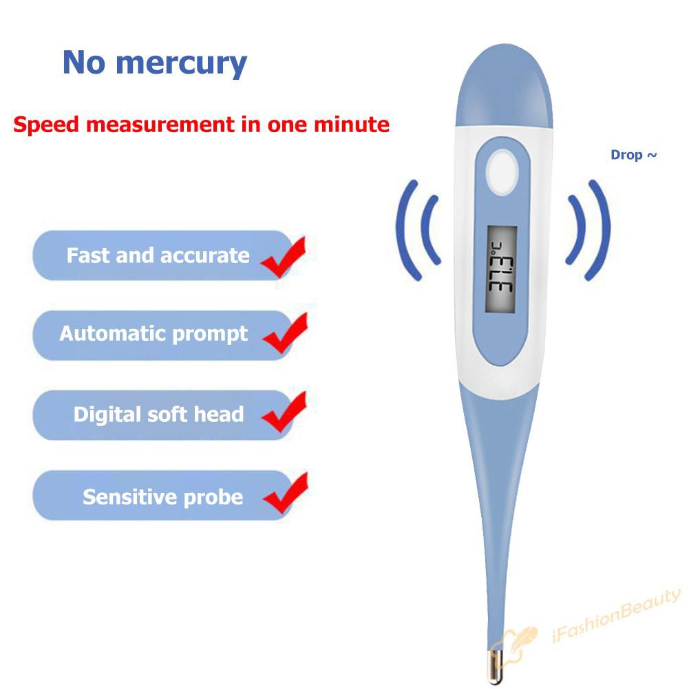 【New】Electronic Soft Head LCD Thermometer Body Fever Temperature for Baby Adults