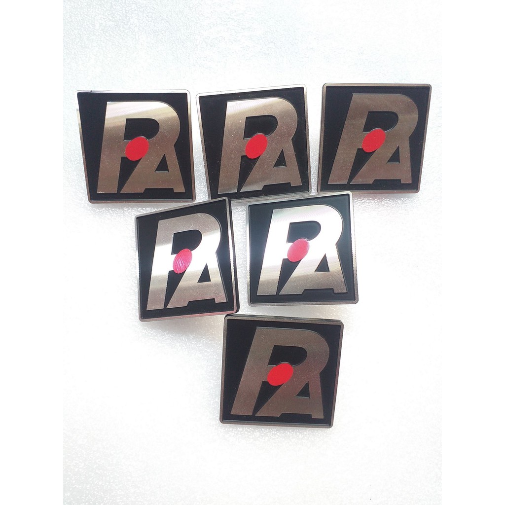 TEM NHÔM DÁN THÙNG LOA LOGO PA VUÔNG LOẠI TỐT 5cm x 5cm - GIÁ 1 CẶP