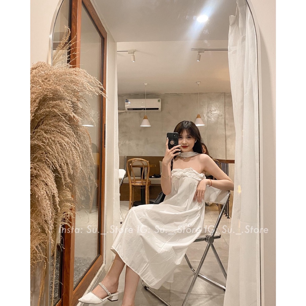 Váy quây chun ngực dây cổ V645 SUSTORE