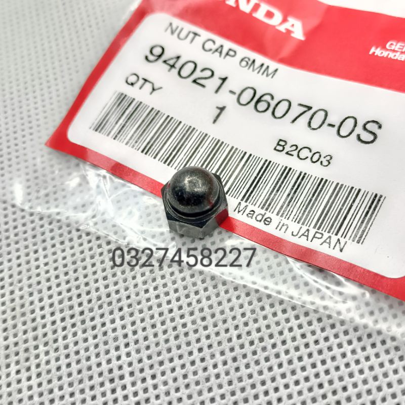 Đai ốc mũ 6mm đen, Tán bắt nhựa đuôi rùa xe DREAM Zin Honda