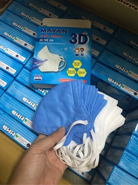 Khẩu trang cao cấp Mayan 3D trẻ em