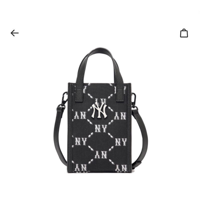 Túi MLB handphone jacquard Dia Mono ss22 đen