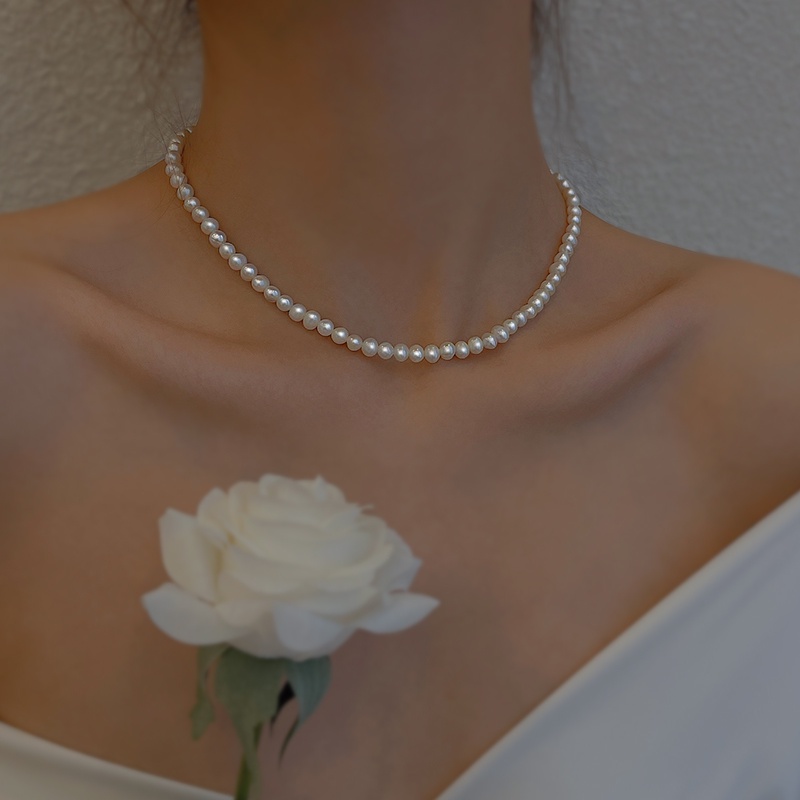 Vòng cổ phối hạt ngọc trai giả sang trọng hợp thời trang