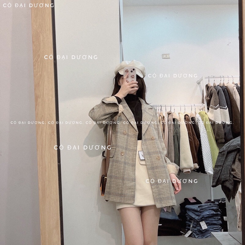 áo vest dạ kẻ mã 1065