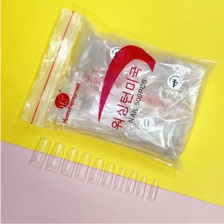 Móng nối Hàn phom vuông Túi 500 móng đủ size