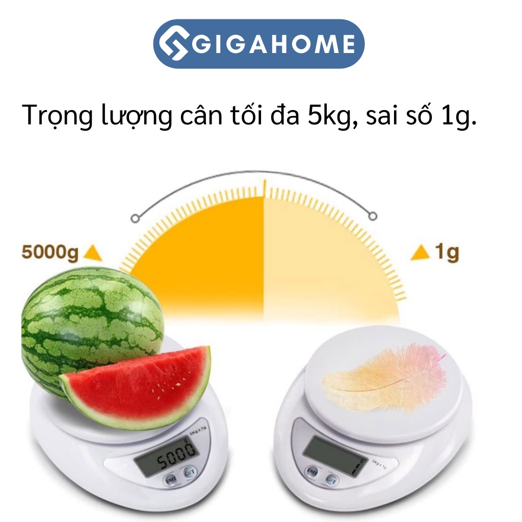 Cân Điện Tử Nhà Bếp Mini GIGAHOME Định Lượng 0.1g-5kg Chính Xác 3552