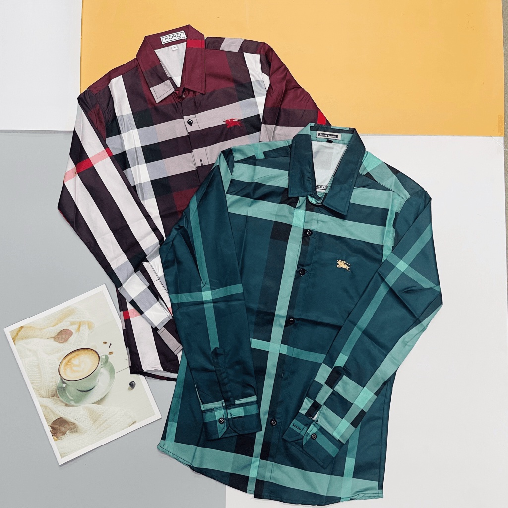 Áo Sơ Mi Nam Tay Dài Phối 3D Sọc Lớn Logo Thêu Ngựa Phong Cách Sang Trọng Trẻ Trung [NEW UNISEX]