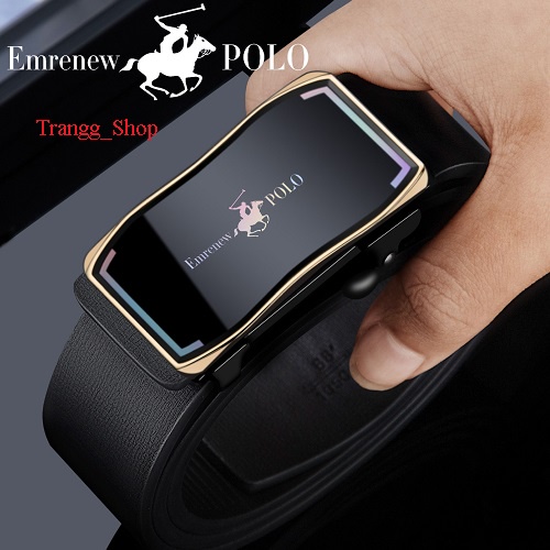 Thắt Lưng Nam EMRENEW POLO Da Bò 2 Lớp Full Hộp Đựng