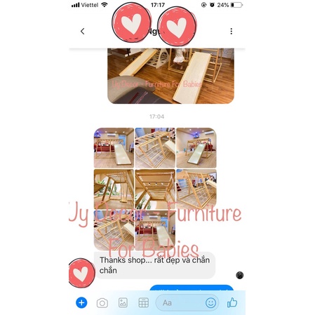 Cầu Trượt Cho Bé, Đồ Chơi, Trò Chơi Vận Động, Cầu Trượt Xích Đu Cho Bé Uydecor Gỗ Nhập Khẩu, Xà Đu Đa Năng