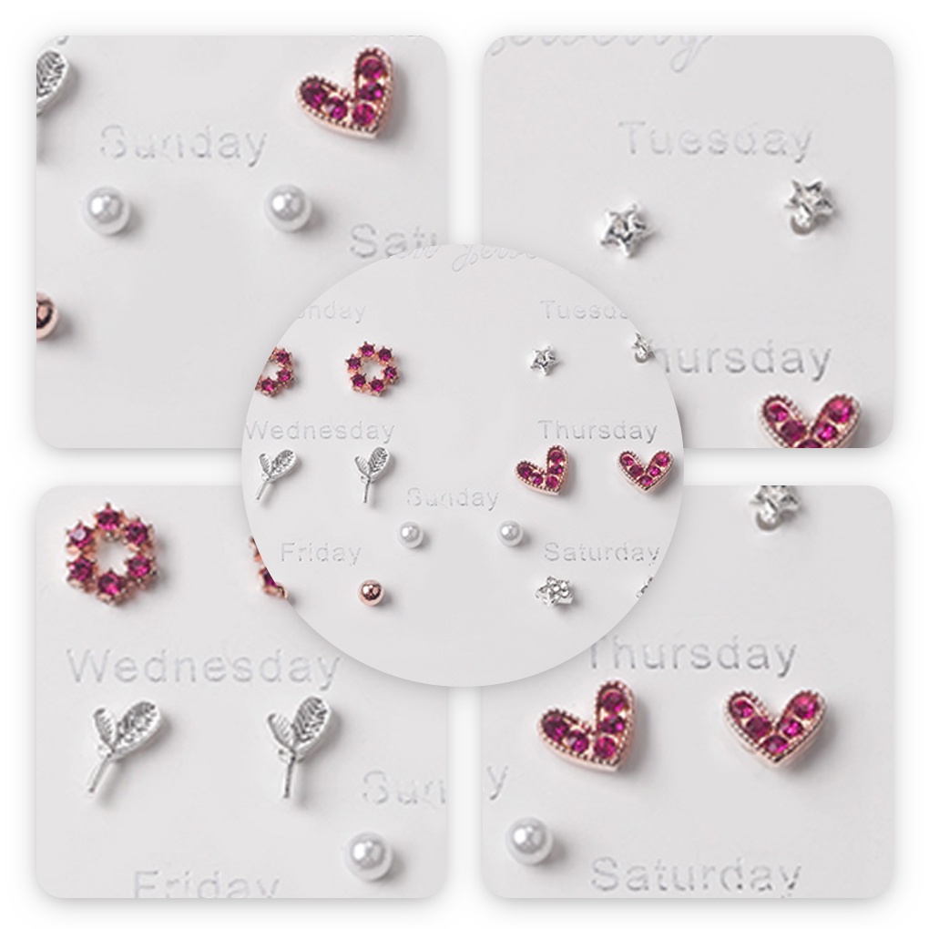 Bông Tai Nữ tinh tế hình ngôi sao trái tim thời trang Loại A Broxah. vn