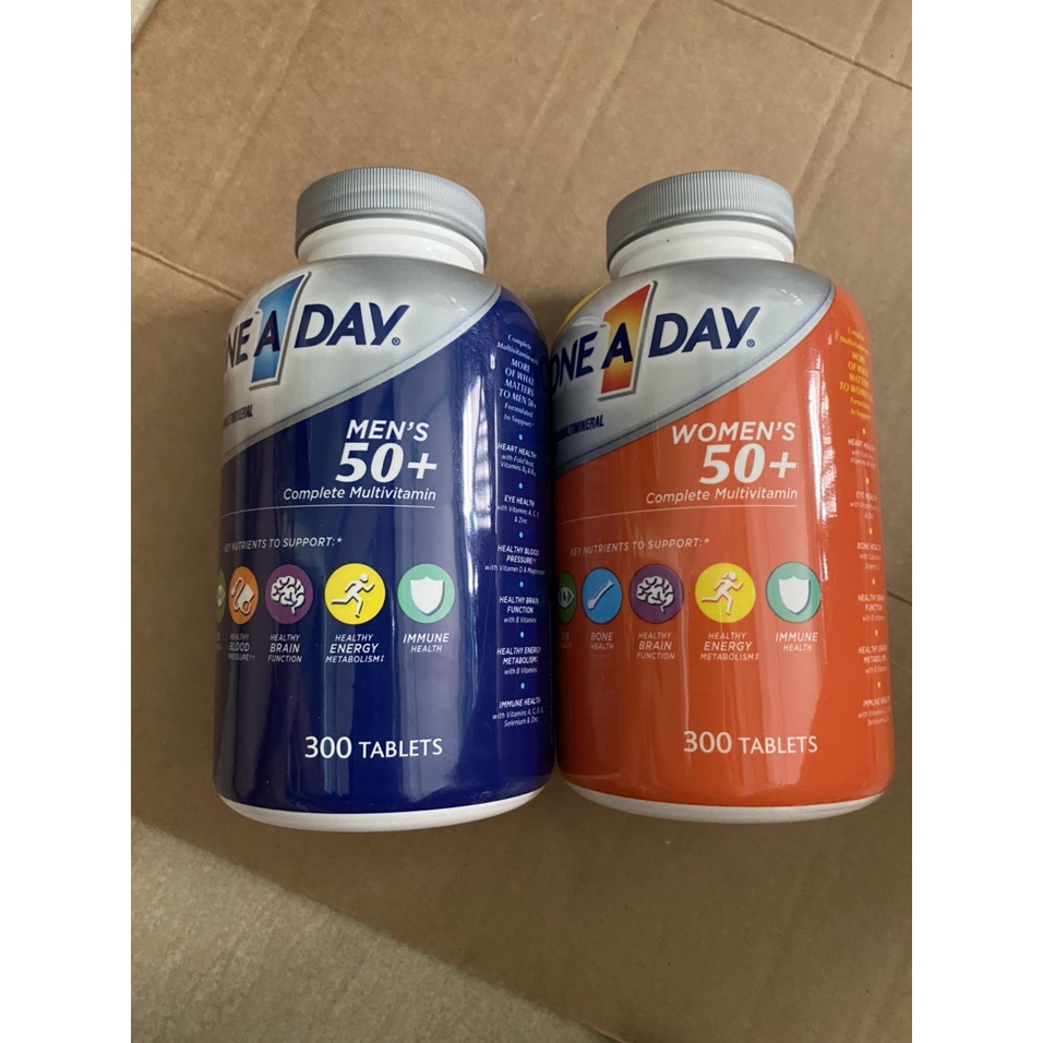 Vitamin Tổng Hợp One a Day Nam và nữ 50+ 300 Viên men và women 50+