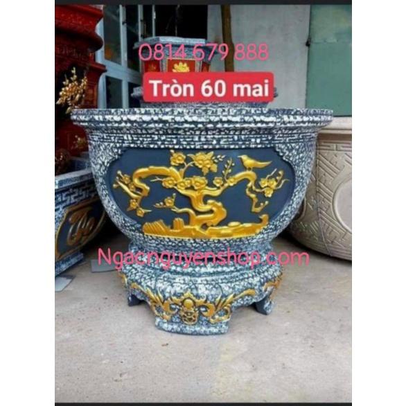 Khuôn Chậu tròn 60 abs hoa văn tùng cúc mai