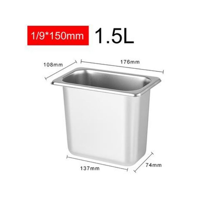 Khay đựng topping inox 1.5L