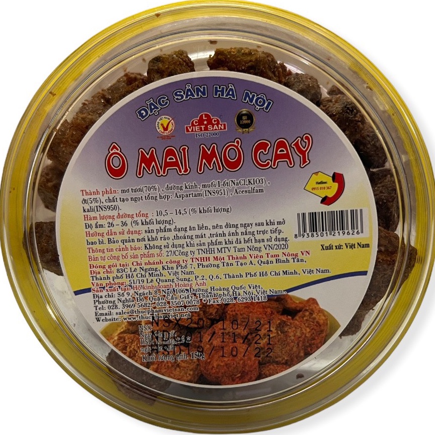 Ô mai mơ cay 150g