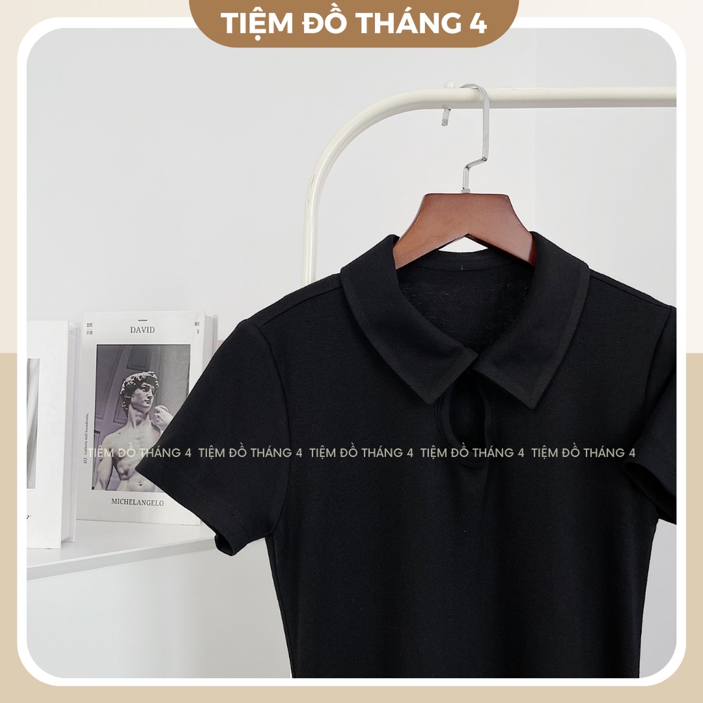 Đầm Polo Thun Cổ Khoét Giọt Nước Tôn Dáng TIỆM ĐỒ THÁNG 4 COCA DRESS
