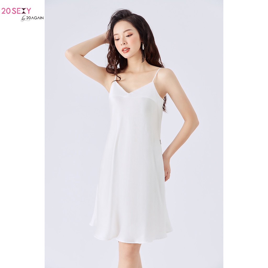 Váy ngủ 2 dây dáng suông 20Sexy by 20AGAIN, thiết kế sexy, chất liệu lụa mềm mại thoáng mát, 3 màu đủ size NDA2061