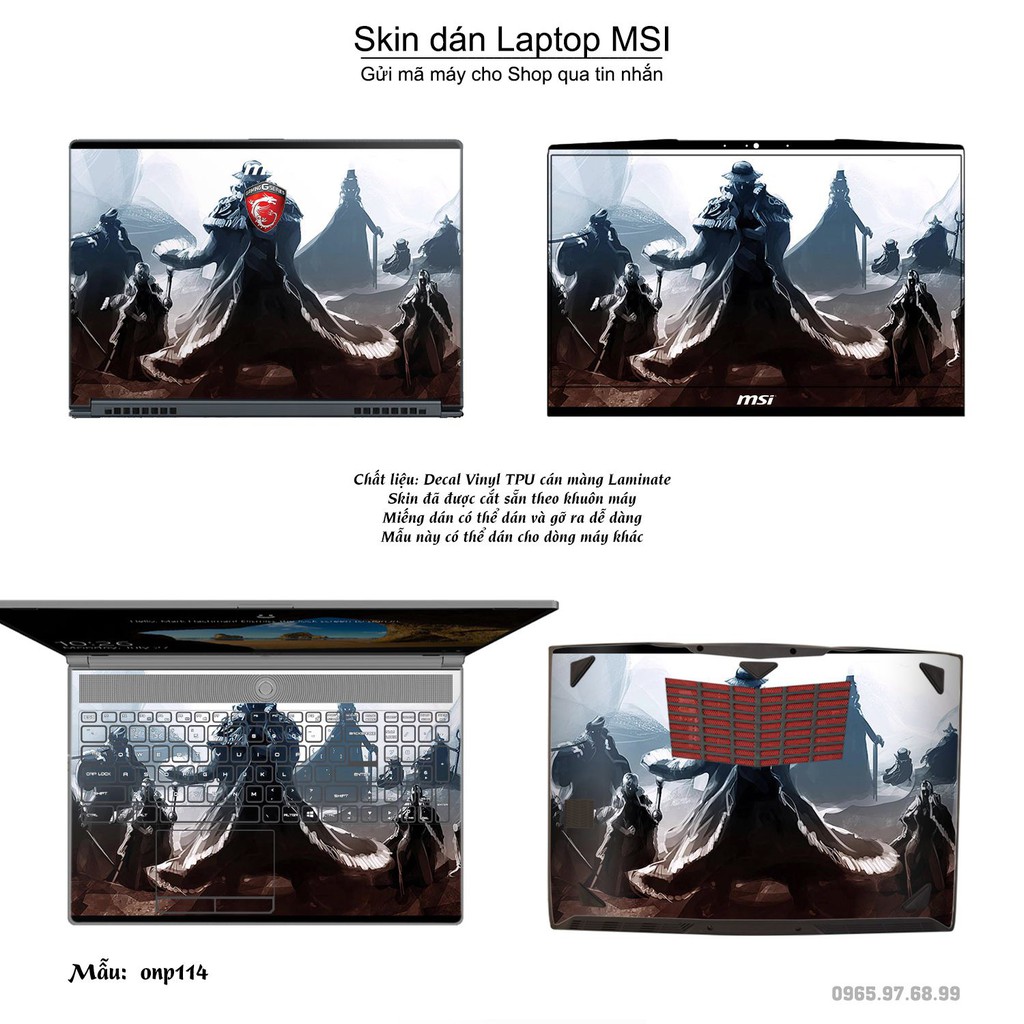 Skin dán Laptop MSI in hình One Piece nhiều mẫu 12 (inbox mã máy cho Shop)