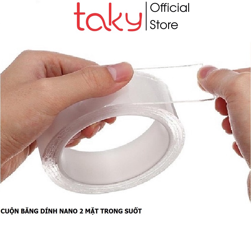 Băng Keo 3M - Taky, Cuộn Băng Dính Đa Năng 2 Mặt Trong Suốt, Dính Đồ Vật Lên Tường, Đồ Vật Với Nhau, Tái Sử Dụng - 6005