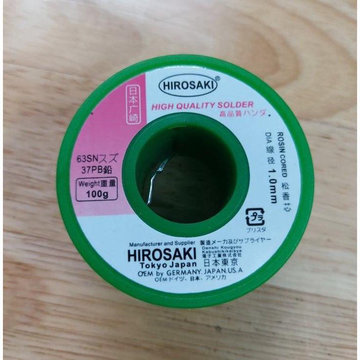 Thiếc Hàn Nhật HIROSAKI 1.0mm Sn60 Pb40 100g chất lượng !