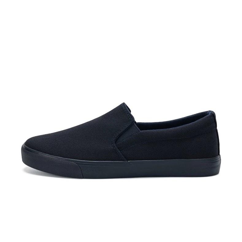 Slip on nam - Giày lười vải nam LEYO - Vải polyester màu đen full và xanh than full - Mã SP A7522