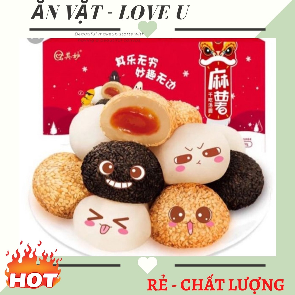 Bánh Mochi Đài Loan Mềm Dẻo 4 Vị Mè đen - Mè trắng - Nhân Mè Đen - Nhân Đậu Phộng
