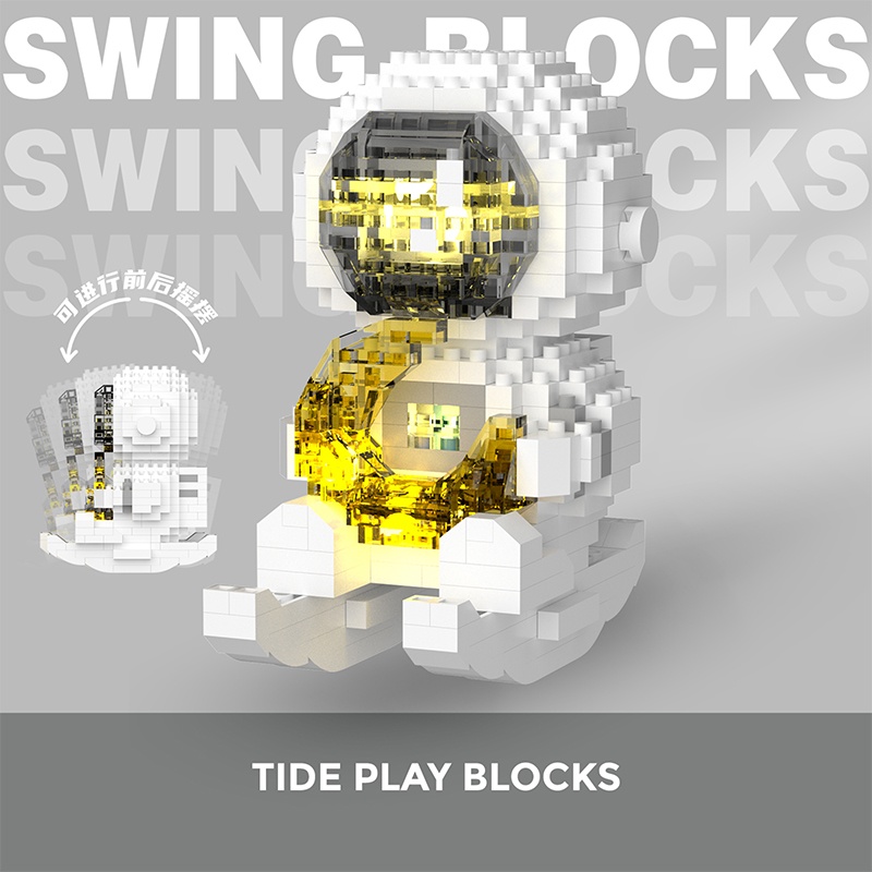 Đồ Chơi Lắp Ráp Mô Hình Phi Hành Gia Dạ Quang 6654-6657