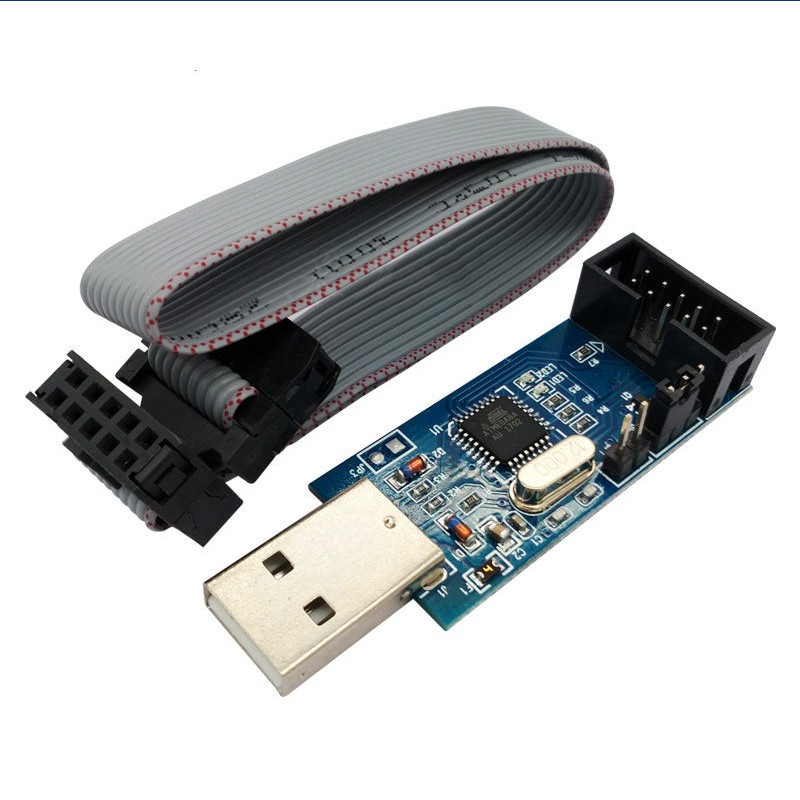 Usbasp Usb Isp 3.3v / 5v Avr Programm Usb Atmega8 Atmega128 New + 10pin Hỗ Trợ Win7 64bit