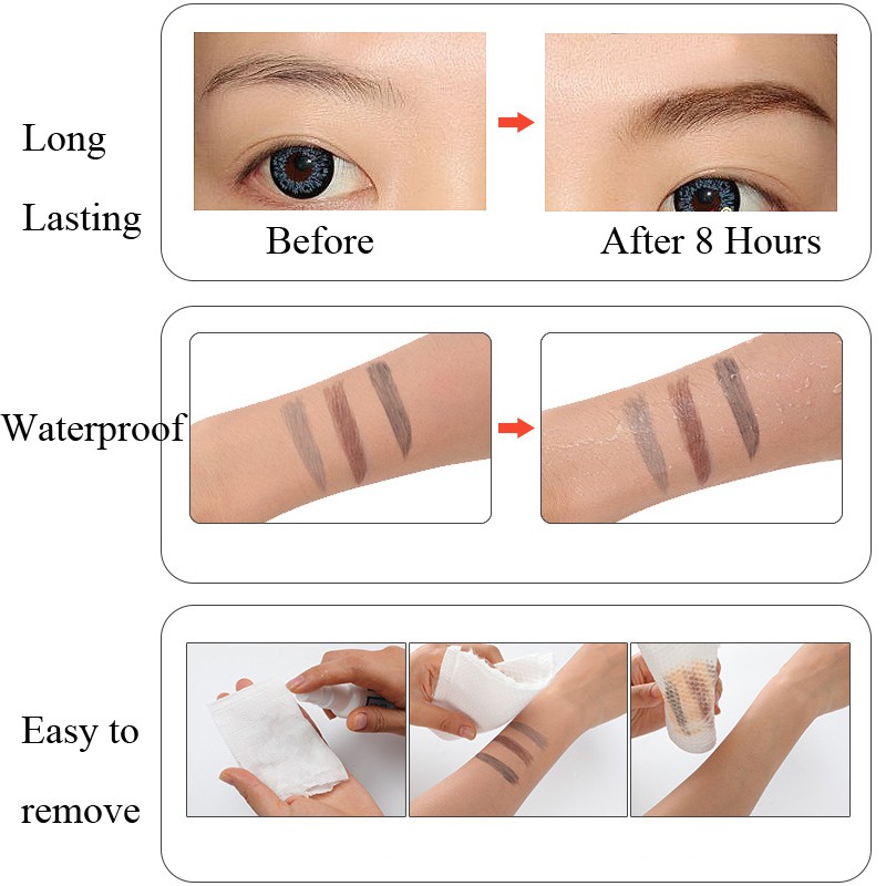 Bút kẻ chân mày Lameila 2 đầu kẻ tự động không thấm nước lâu trôi với 6 màu tùy chọn tiện dụng | BigBuy360 - bigbuy360.vn