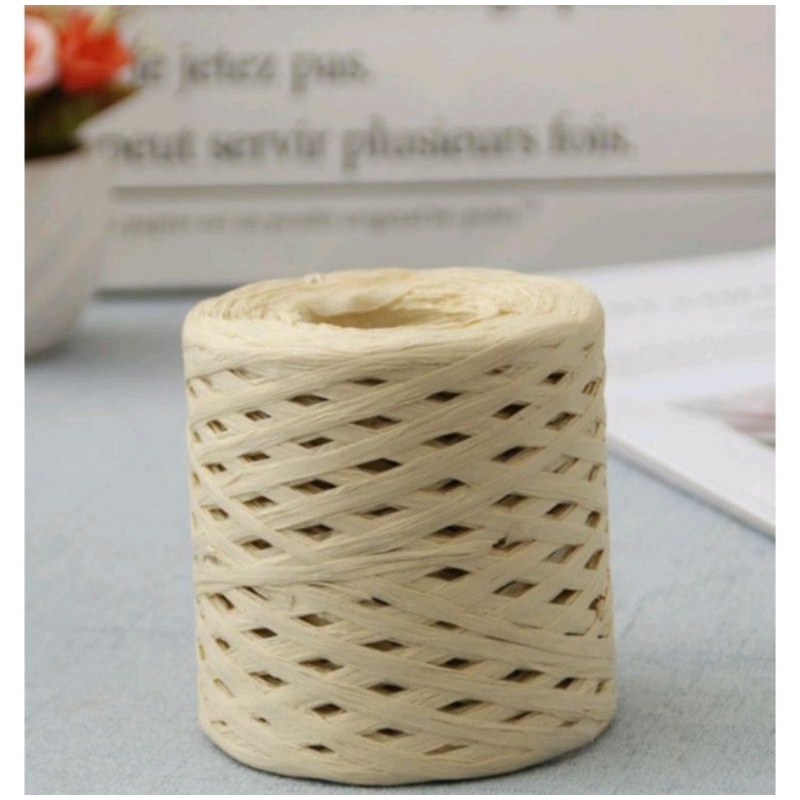 sợi cọ Raffia đan móc mũ túi xách