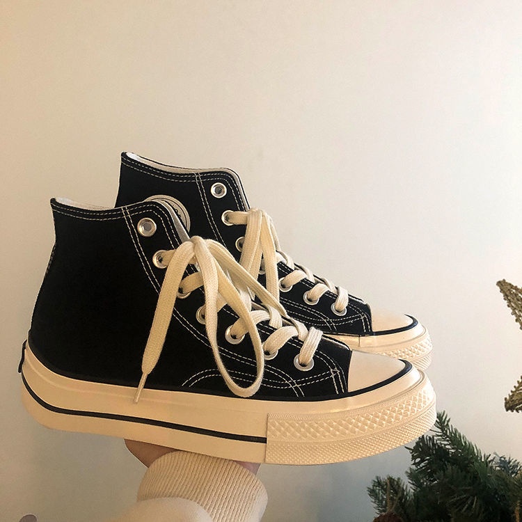 Jiashucheng Giày Thể Thao Canvas Cổ Cao Thời Trang Mùa Hè 2022 Phong Cách Mới Cho Nữ
