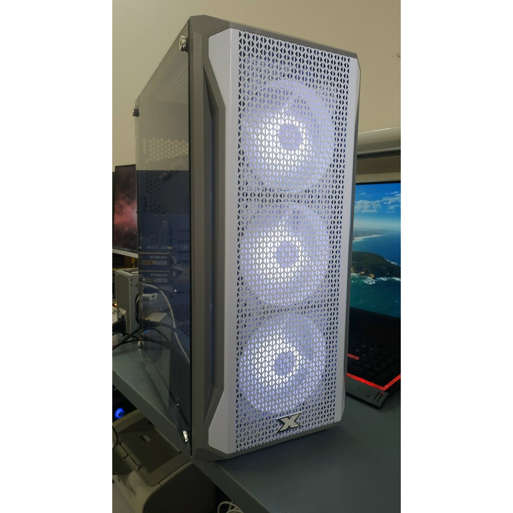 Vỏ Case Xigmatek Gaming X Arctic 3FX - New - Fom ATX - Sẵn 3 Fan ARGB - Chính hãng Mai Hoàng - BH kể cả vỡ kính